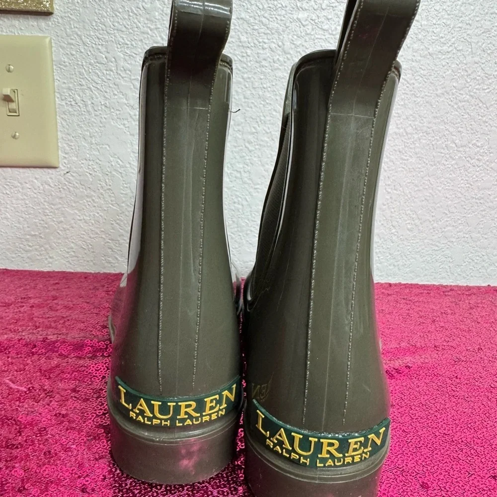 RALPH LAUREN 💚 Women’s Ankle Pull-On Classic Rain Boots (Size 7)